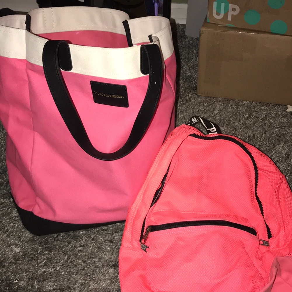 Victoria’s Secret and pink bag